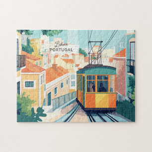 Puzzle Texto personalizado Lisboa Portugal