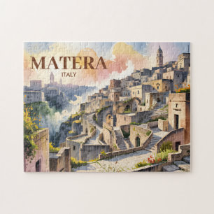 Puzzle Texto personalizado Matera Italia Viaje Sassi di M