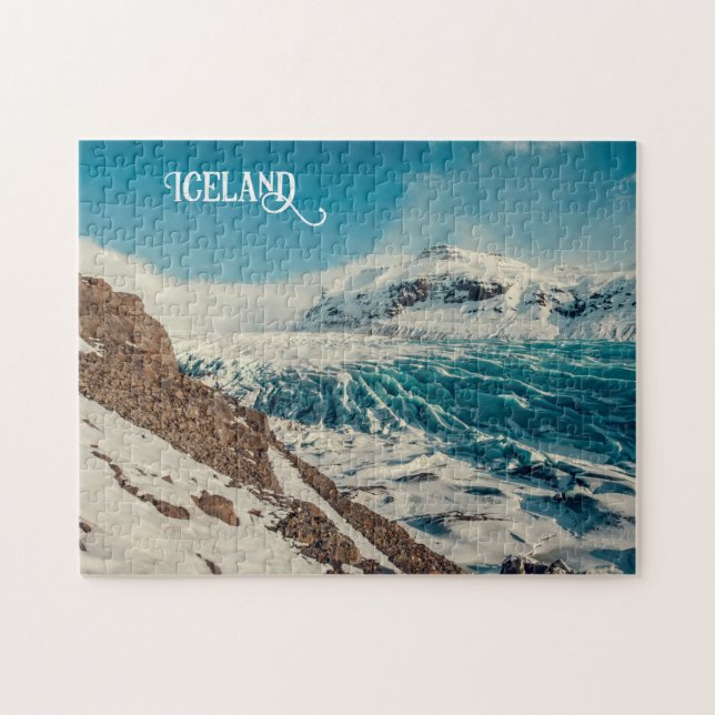 Puzzle Texto personalizado Solheimajokull, Islandia (Horizontal)