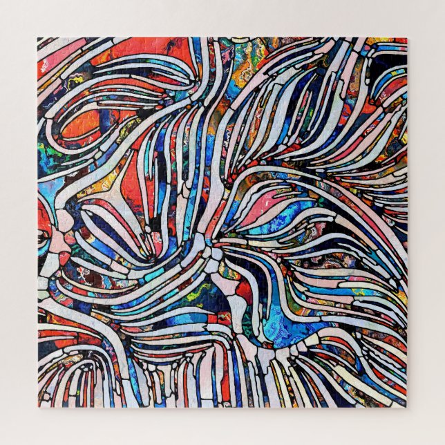 Puzzle Textos rotos: Unidad de vidrio manchado (Vertical)