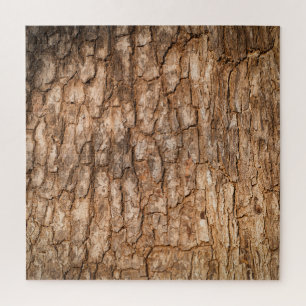 Puzzle Textura de corteza de árbol, fondo de madera natur