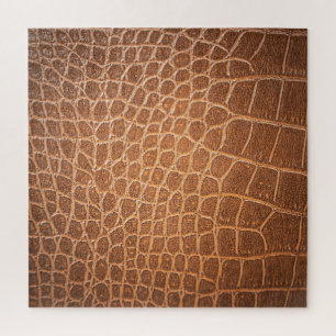 Puzzle Textura de cuero marrón, uso de fondo.