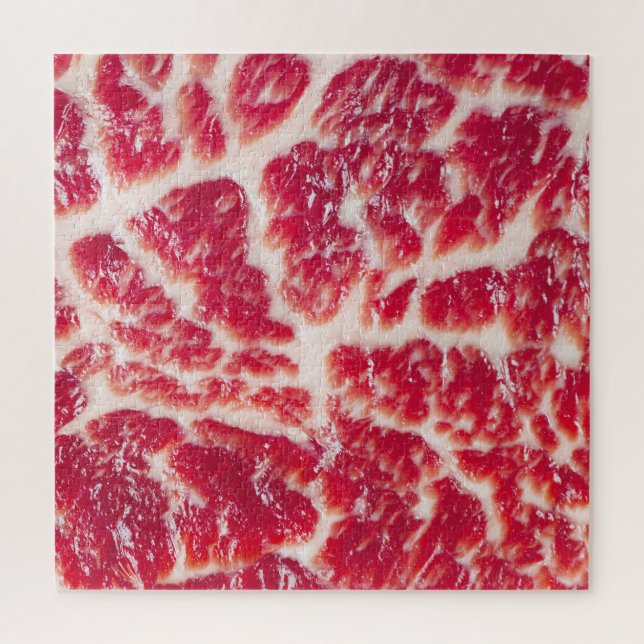 Puzzle Textura de filete de carne de ternera con marmol (Vertical)