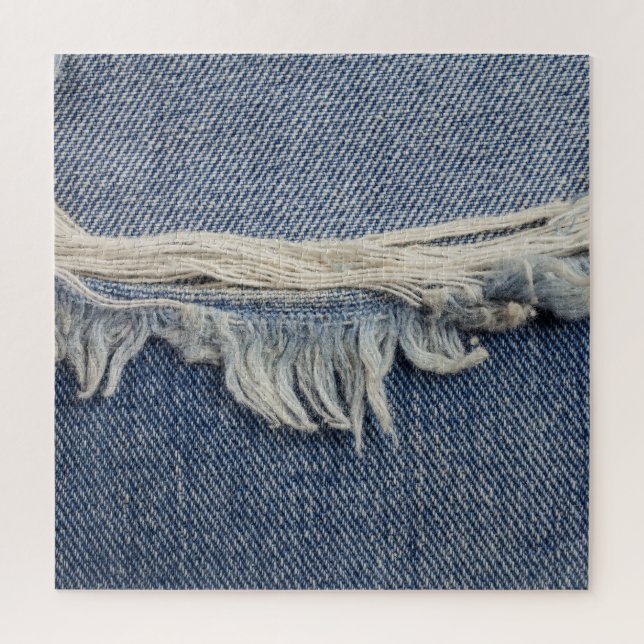 Puzzle Textura de jeans despojados, fondo elegante. (Vertical)