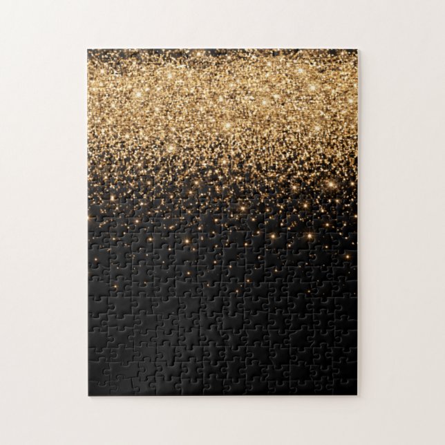 Puzzle Textura de lujo elegante con brillo dorado        (Vertical)