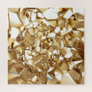 Puzzle Textura de oro de cristal abstracto en 3D.