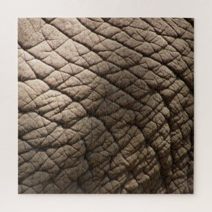 Puzzle Textura De Piel De Elefante Real, Arrugada.