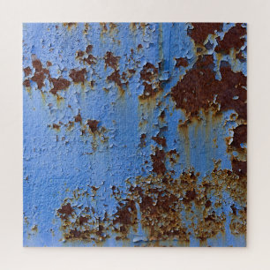 Puzzle textura de pintura metalizado y azul.