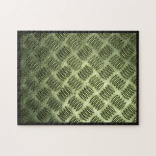 Puzzle Textura diagonal del suelo a cuadros de acero