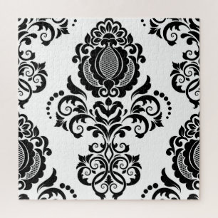 Puzzle Textura elegante sin costura de Damasco de época
