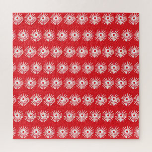 Puzzle Textura floral abstracta blanca negra.