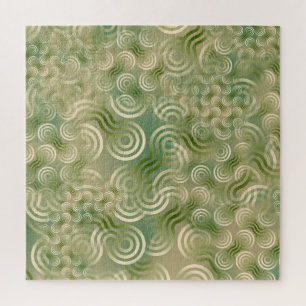 Puzzle Textura geométrica de enredo verde