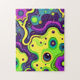 Puzzle Textura iridiscente vibrante - Arte fluido abstrac