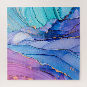 Puzzle Texturas fluidas y arte abstracto de lujo.