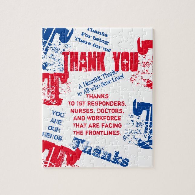 PUZZLE THANK YOU DOCTORS,NURSES & FIRST RESPONDERS (Vertical)