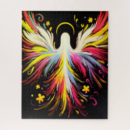 Puzzle The  Colorful Abstract Floating Angel