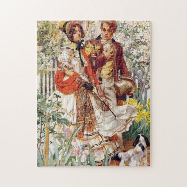 Puzzle The Garden Walk, 1904 by J. C. Leyendecker (Vertical)