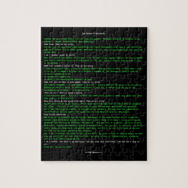 Puzzle The Hacker's Manifesto (Vertical)