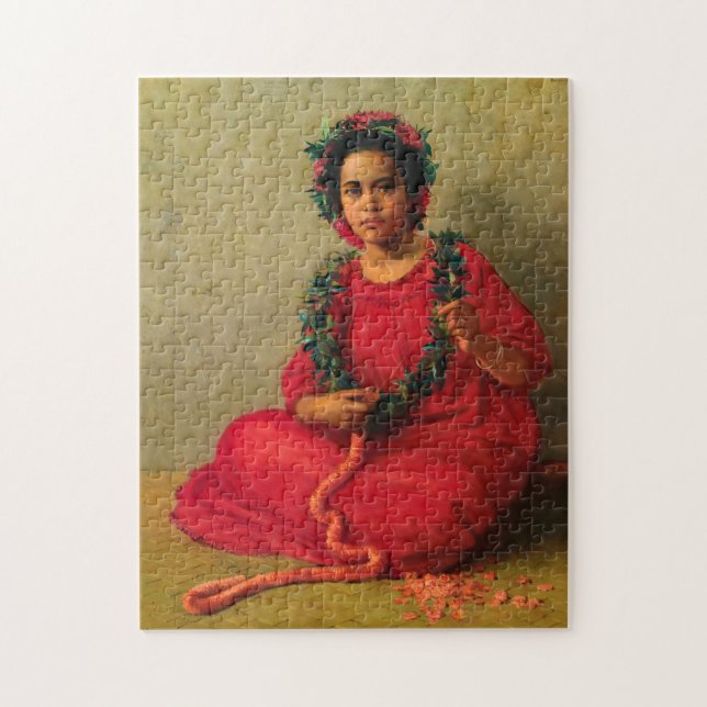 Puzzle The Lei Maker, 1901, de Theodore Wores (Vertical)