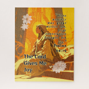 Puzzle The Lord Gives Me Joy - Christian Retro Anime