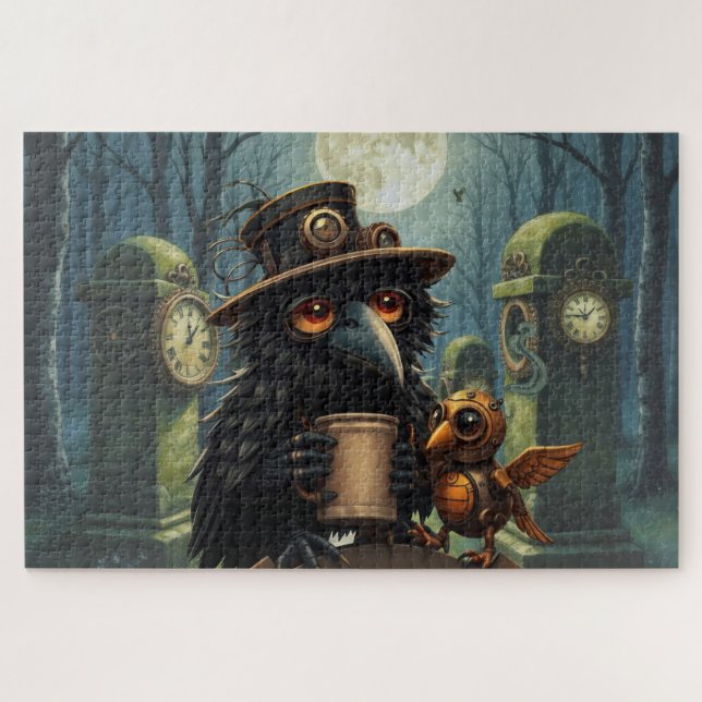 Puzzle The raven powered by Coffee (Horizontal)