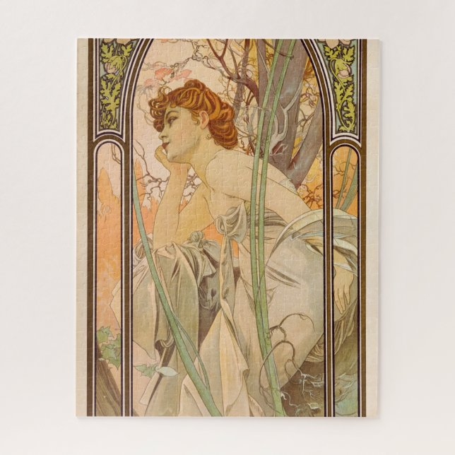 Puzzle The Times of the Day, Evening Contemplation, 1899 (Vertical)