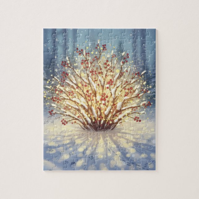 Puzzle The Winter Lantern | Glowing Berry Bush (Vertical)