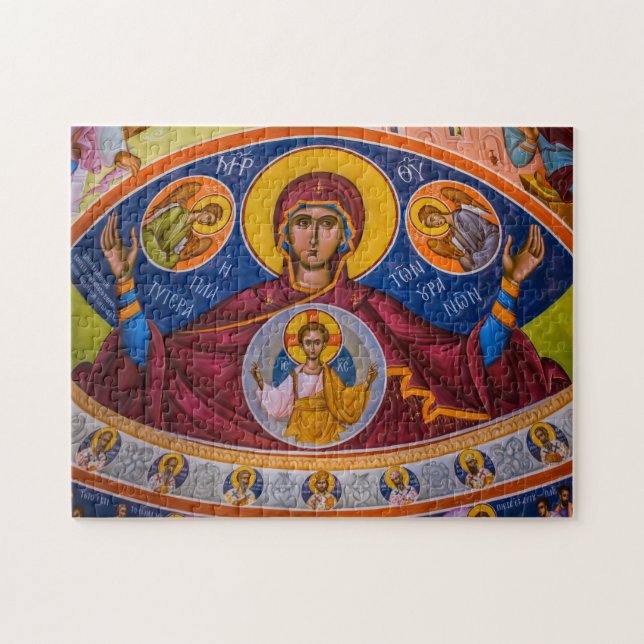 Puzzle Theotokos y el niño de Cristo con el icono de los  (Horizontal)
