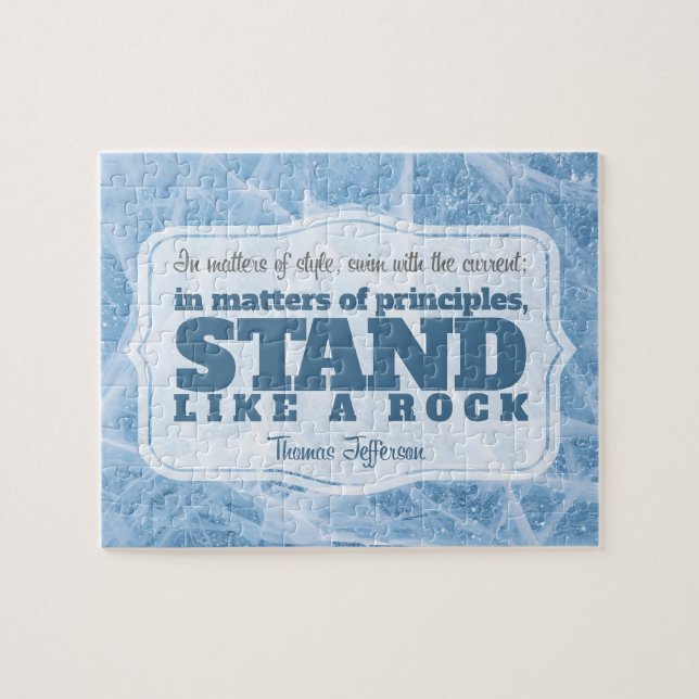 Puzzle Thomas Jefferson cita Inspiradora "Principio" (Horizontal)