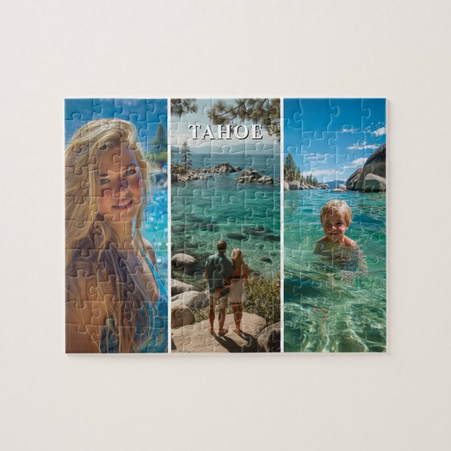 Puzzle Three Vertical Strip Boho Photo 8x10 (Horizontal)