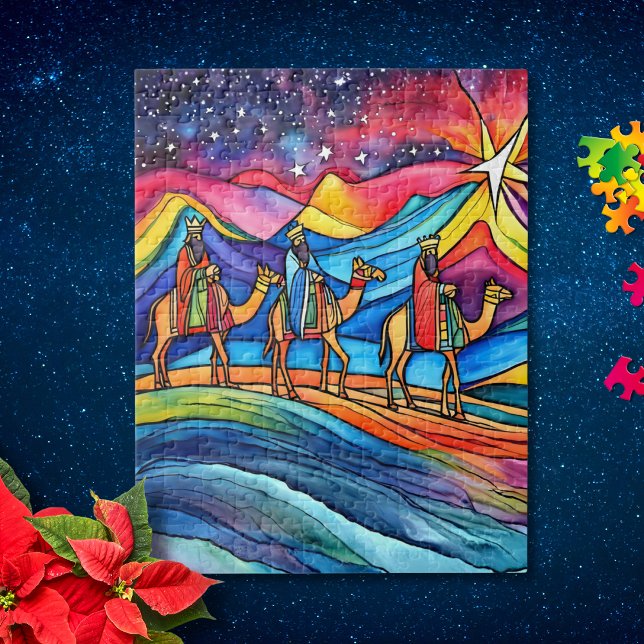 Puzzle Three Wise Men Colorful Christmas Holiday  (Subido por el creador)