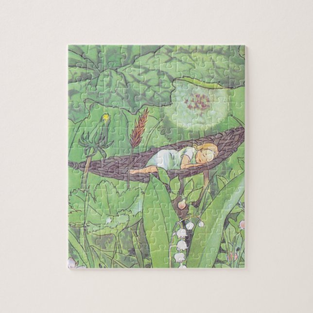 Puzzle Thumbelina, Ilustracion vintage, de Elsa Beskow (Vertical)