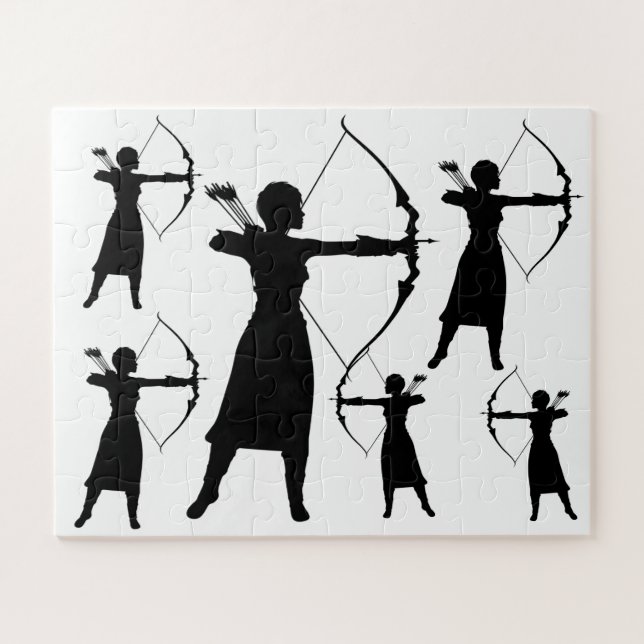 Puzzle Thunder_Cove, arquera femenina Silhouette (Horizontal)
