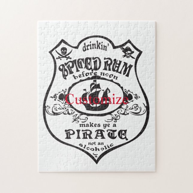 Puzzle Thunder_Cove, bebida pirata de ron picada (Vertical)