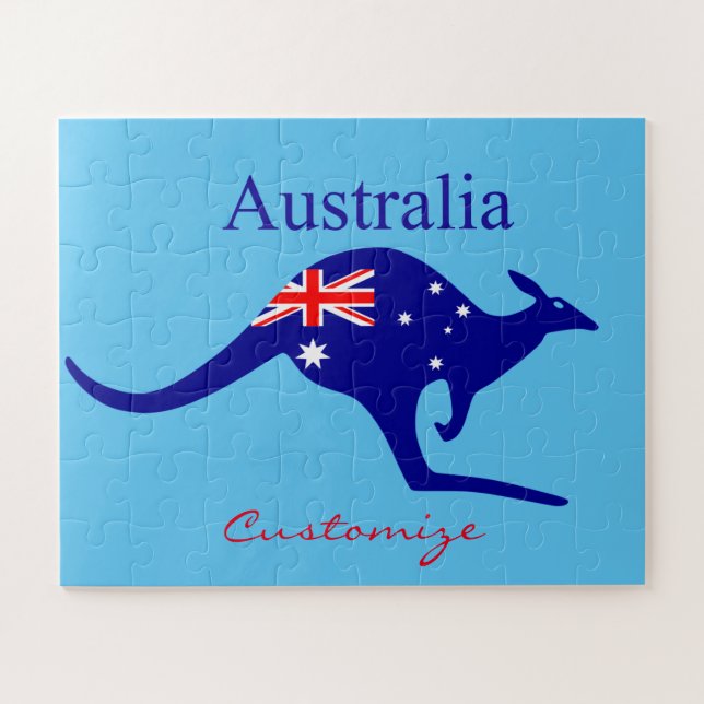 Puzzle Thunder_Cove, canguro de bandera de Australia (Horizontal)