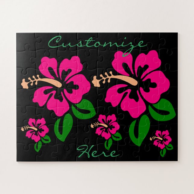 Puzzle Thunder_Cove de flor rosada tropical hibiscus (Horizontal)
