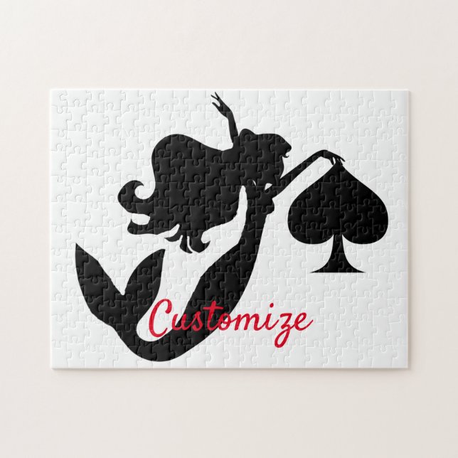 Puzzle Thunder_Cove de silueta de sirena de espátula negr (Horizontal)