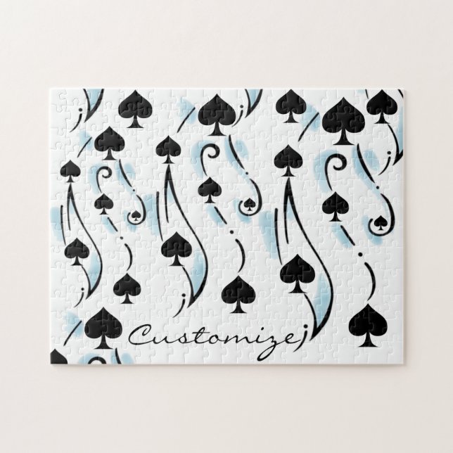 Puzzle Thunder_Cove estilo de tatuaje de espadas negras (Horizontal)