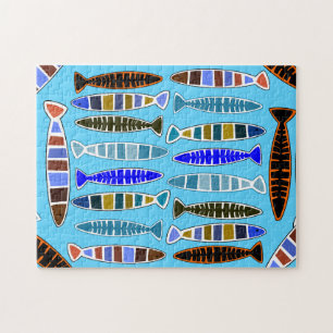 Puzzle Thunder_Cove, pez rayado multicolor
