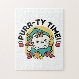 Puzzle ¡Tiempo de espera! - Diseño de Navidades gatos fes