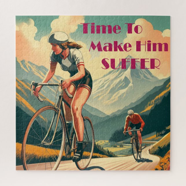 Puzzle Tiempo De Hacerlo Sufrir Ciclismo (Vertical)