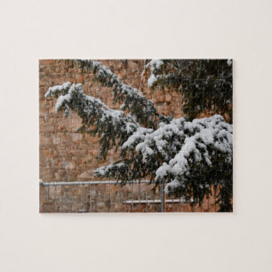 Puzzle Tiempo de invierno, nieve en los árboles