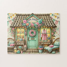 Puzzle Tienda de Spa Caprichosa Cabaña Floral Relajación
