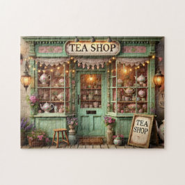 Puzzle Tienda de Té Vintage Tetera Decoración de Hogar Co
