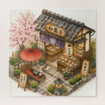 Tienda de Wagashi Acuarela