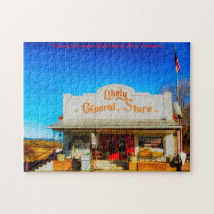 Puzzle Tienda General Likley California. Saludo de Navida