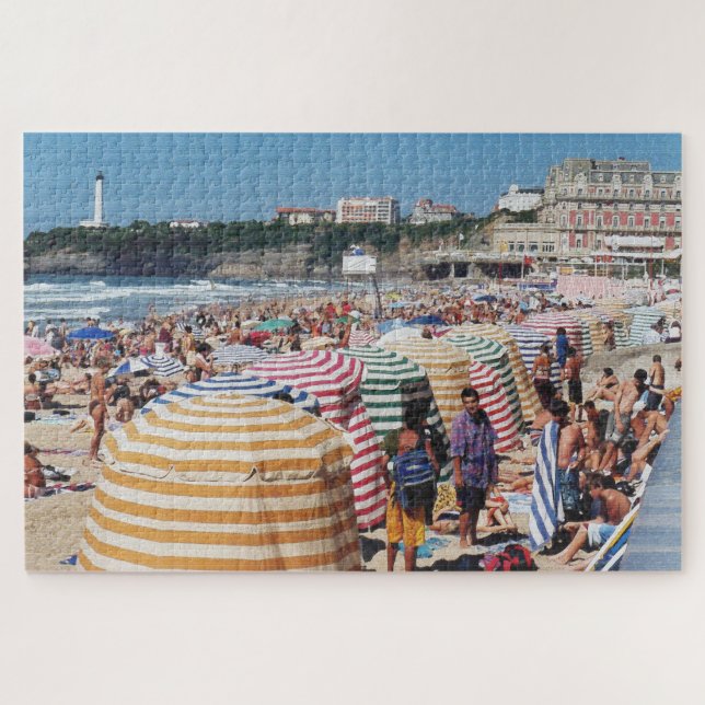 Puzzle Tiendas de playa, Biarritz (Horizontal)