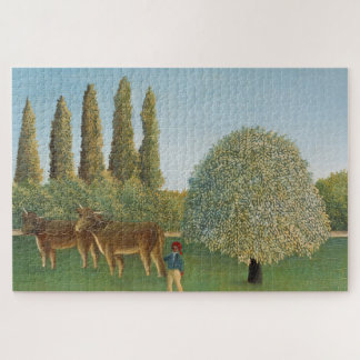 Puzzle Tierra de pradera (El Pastizal), Henri Rousseau, 1