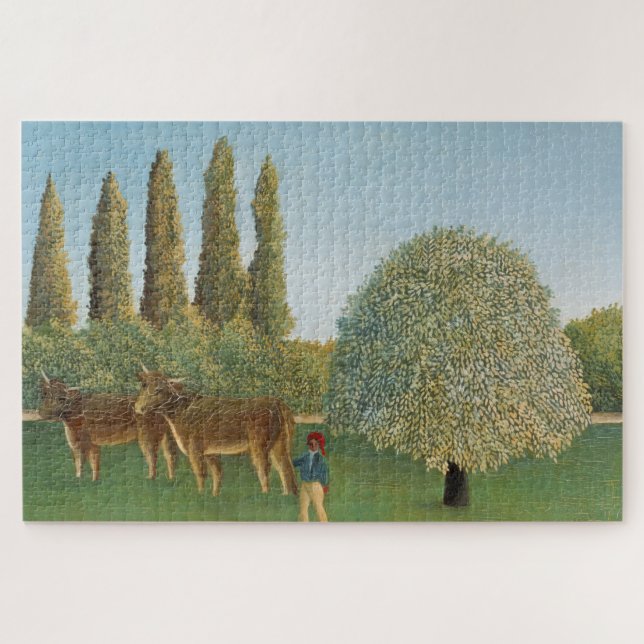 Puzzle Tierra de pradera (El Pastizal), Henri Rousseau, 1 (Horizontal)