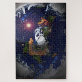 PUZZLE TIERRA PLANA EN FUEGO